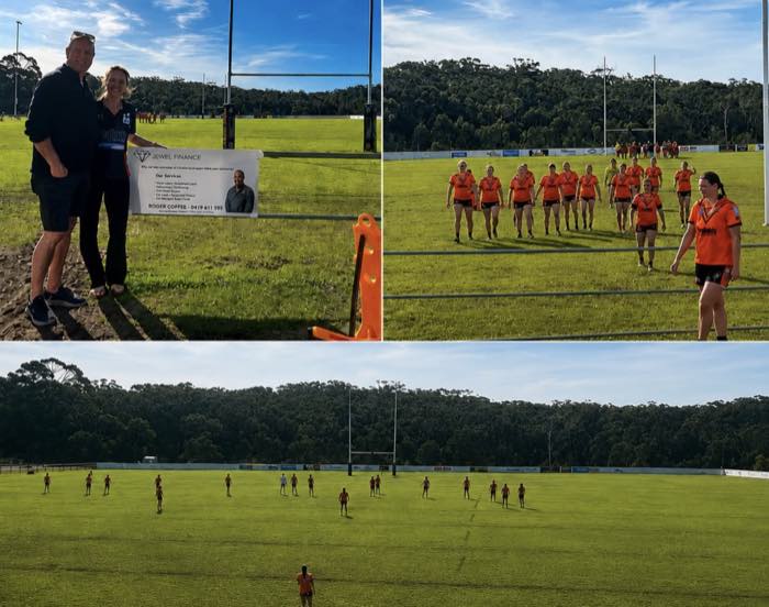 The Helensburgh open women's side on the field