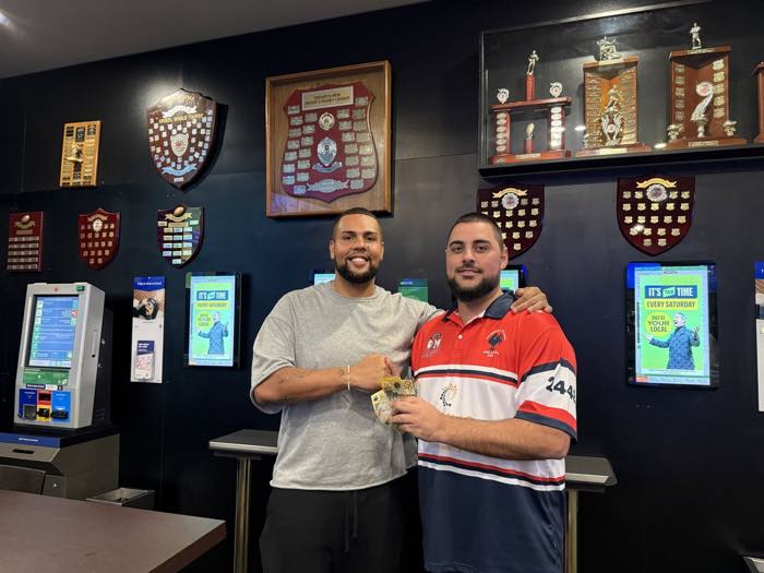 Khan Jarrett receiving the Man of the Match award